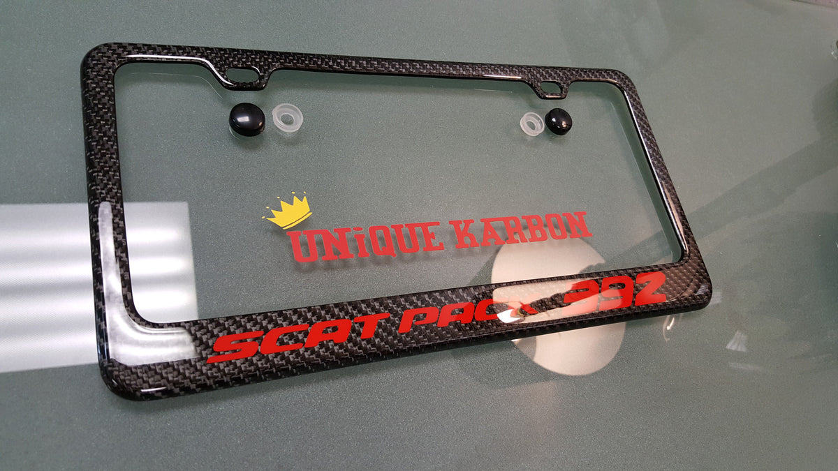 Ram Liscense Plate Frame Dodge Challenger RT Classic In Red Black - Foto 2