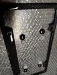 4 Bolt Hole Plain Weave Carbon Fiber Plate Frame With Matching Carbon Fiber Caps