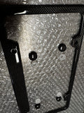 4 Bolt Hole Plain Weave Carbon Fiber Plate Frame With Matching Carbon Fiber Caps