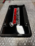 4 Bolt Hole Plain Weave Carbon Fiber Plate Frame With Matching Carbon Fiber Caps