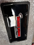 4 Bolt Hole Plain Weave Carbon Fiber Plate Frame With Matching Carbon Fiber Caps