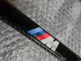 BMW M POWER CARBON FIBER PLATE FRAME. 4 bolt hole, notches.  Raised M power badge