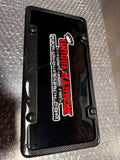 4 Bolt Hole Plain Weave Carbon Fiber Plate Frame With Matching Carbon Fiber Caps