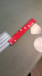SRT-8 Carbon Fiber Badge -RED SATIN FINISH (OEM size)