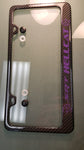 Hellcat SRT carbon fiber plate frame PLUM CRAZY PURPLE logo