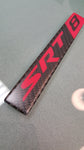 SRT-8 Carbon Fiber Badge -RED SATIN FINISH (OEM size)