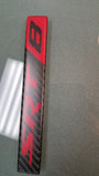 SRT-8 Carbon Fiber Badge -RED SATIN FINISH (OEM size)