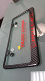 Hellcat carbon fiber plate frame RED LOGO