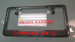 Hellcat carbon fiber plate frame RED LOGO