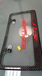 SRT carbon fiber license plate frame RED