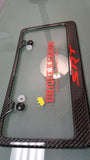 SRT carbon fiber license plate frame RED