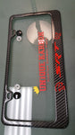 Hellcat "SRT" carbon fiber plate frame RED LOGO