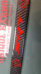 Hellcat "SRT" carbon fiber plate frame RED LOGO