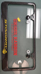 CORVETTE STINGRAY Z51 CARBON FIBER PLATE FRAME/BADGE COMBO -YELLOW