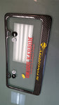 CORVETTE STINGRAY Z51 CARBON FIBER PLATE FRAME/BADGE COMBO -YELLOW