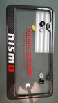 Nissan Nismo Lettering Carbon Fiber Plate Frame WHITE/RED