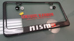 Nissan Nismo Lettering Carbon Fiber Plate Frame WHITE/RED