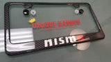 Nissan Nismo Lettering Carbon Fiber Plate Frame WHITE/RED
