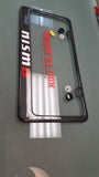 Nissan Nismo Lettering Carbon Fiber Plate Frame WHITE/RED