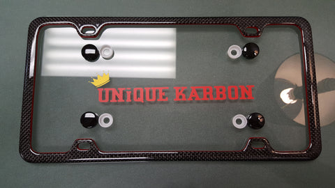 Slim style 4 bolt hole carbon fiber frame.