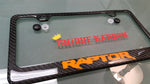 FORD F150 RAPTOR CARBON FIBER PLATE FRAME -ORANGE