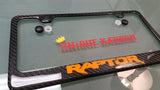 FORD F150 RAPTOR CARBON FIBER PLATE FRAME -ORANGE