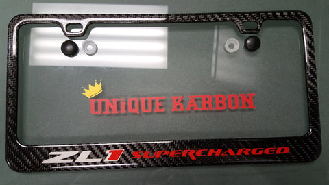 CAMARO ZL1 SUPERCHARGED CARBON FIBER PLATE FRAME