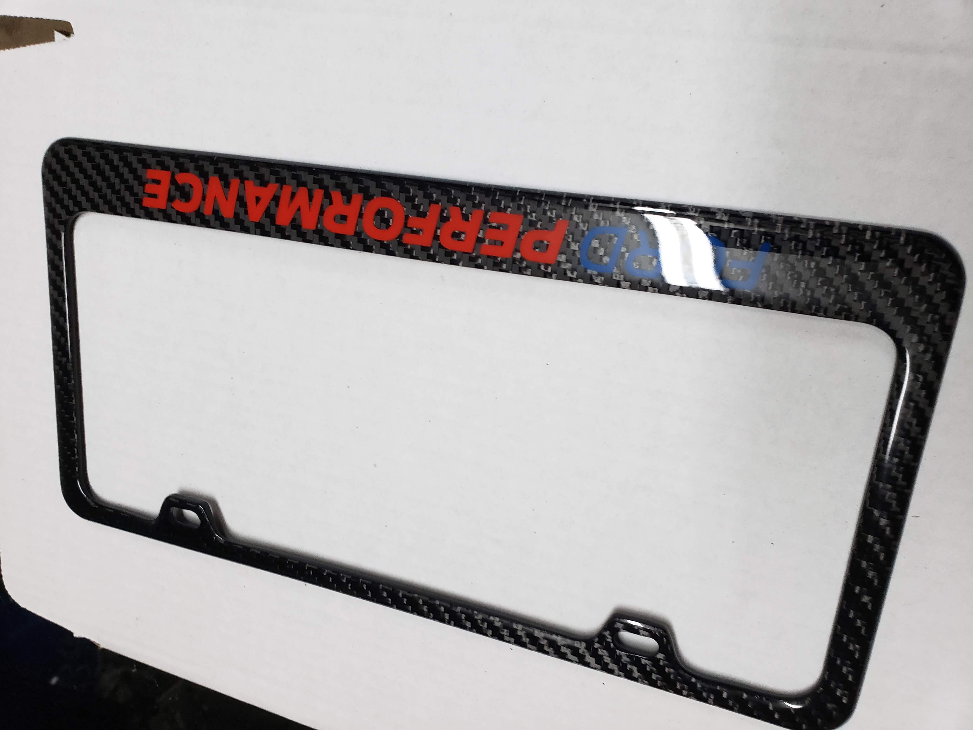 FORD PERFORMANCE CARBON FIBER PLATE FRAME -BLUE/RED