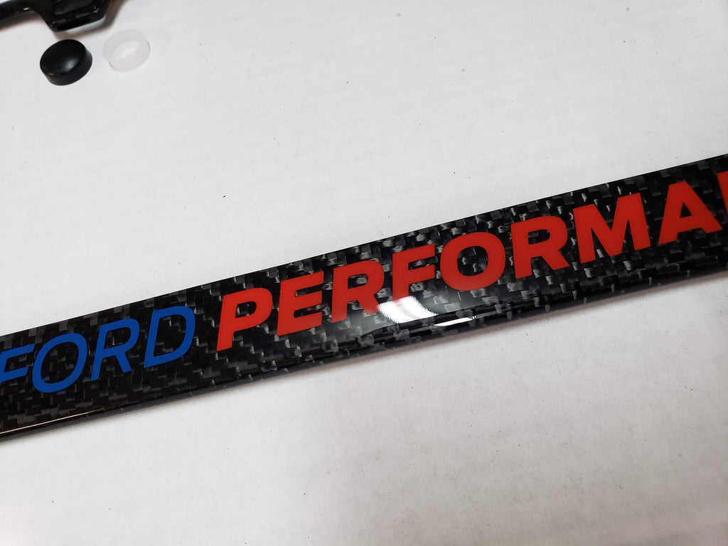 FORD PERFORMANCE CARBON FIBER PLATE FRAME -BLUE/RED – Unique-Karbon