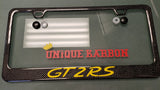 PORSCHE GT2 RS CARBON FIBER LICENSE PLATE FRAME -YELLOW