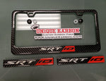 SRT-10 Carbon Fiber Plate Frame And Badges