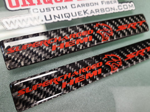 Hellcat SRT carbon fiber badge