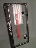 SRT carbon fiber license plate frame -BRUSHED ALUMINUM