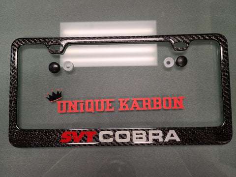 SVT COBRA Carbon Fiber Plate License Plate Frame