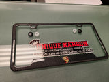PORSCHE CREST CARBON FIBER PLATE FRAME (STICKER NOTCHES)