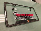 PORSCHE CREST CARBON FIBER PLATE FRAME (STICKER NOTCHES)