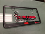 SUPERCHARGED CARBON FIBER LICENSE PLATE FRAME -RED