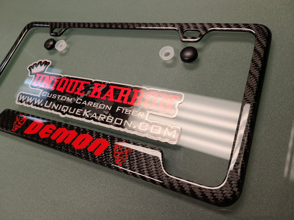 Dodge Challenger Demon carbon fiber plate frame Unique Karbon
