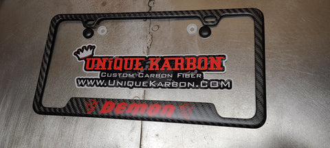 Dodge Challenger Demon carbon fiber plate frame