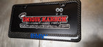 BMW LETTERING CARBON FIBER PLATE FRAME -BLUE