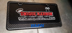 BMW LETTERING CARBON FIBER PLATE FRAME -BLUE