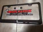 FERRARI HORSE CARBON FIBER PLATE FRAME -WHITE