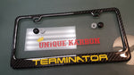 FORD MUSTANG TERMINATOR CARBON FIBER PLATE FRAME -YELLOW