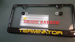 FORD MUSTANG TERMINATOR CARBON FIBER PLATE FRAME -YELLOW