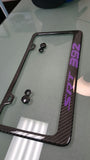 SRT 392 carbon fiber license plate frame PLUM CRAZY PURPLE logo