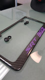 SRT 392 carbon fiber license plate frame PLUM CRAZY PURPLE logo