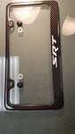 SRT carbon fiber license plate frame  WHITE LOGO