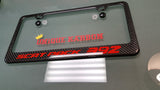 Scat Pack 392 carbon fiber license plate frame RED LOGO