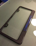 Hellcat carbon fiber plate frame BLUE LOGO