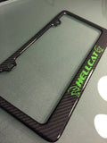 Hellcat carbon fiber plate frame GREEN LOGO